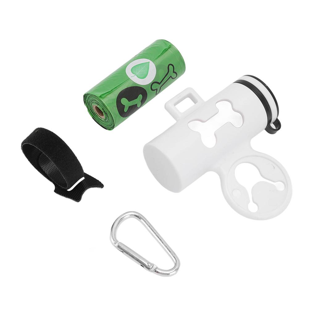 Dog Poop Bag Dispenser Dog Poop Waste Bag Holder Dispenser with Metal Carabiner and 1 Roll of Waste Bags