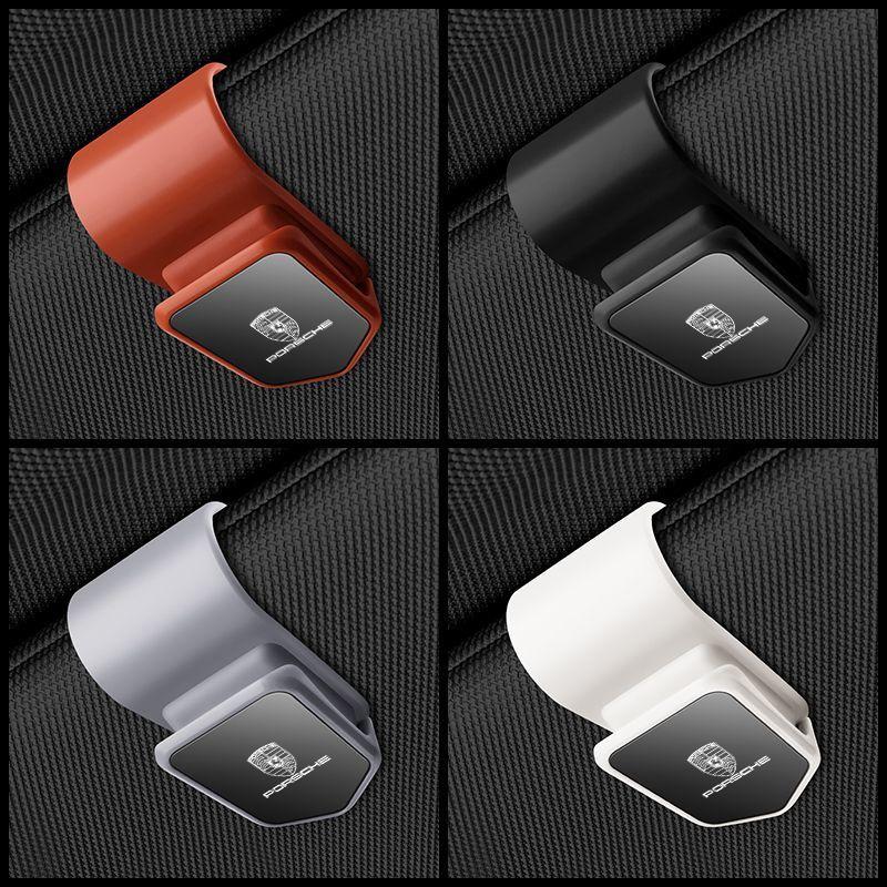 hkdf8 Car Sunglasses Holder Multi-function Glasses Clip For Porsche Panamera Cayenne Taycan 911 718 Macan Carrera-GT 928 944 Accessory