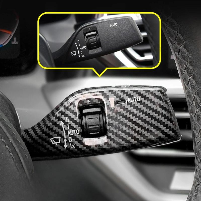 Carbon Fiber Car Turn Signal Windshield Wiper Lever Switch Cover For BMW 1 3 5 6 7 Series GT F30 F35 F20 F21 F10 F11 F07 F01 F02