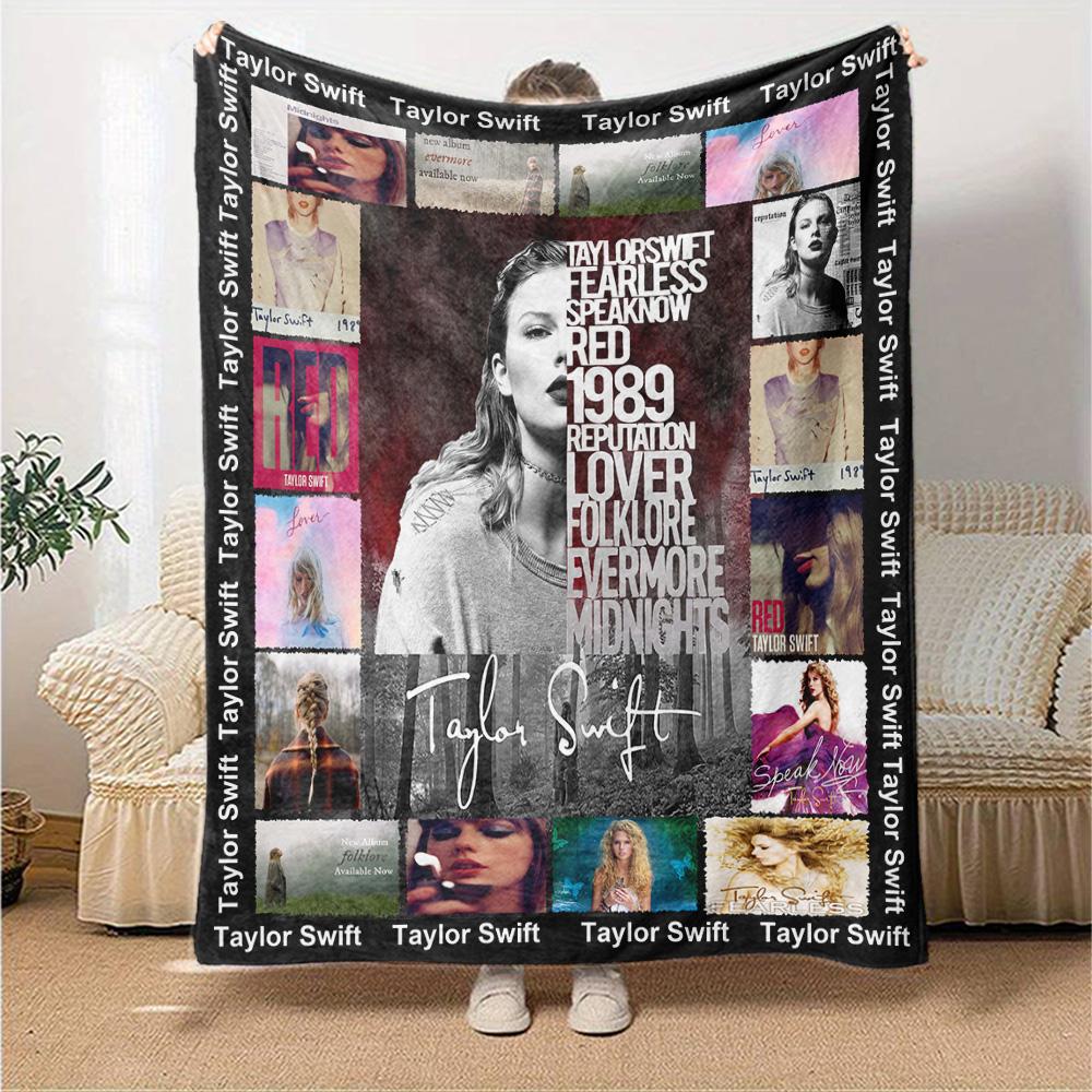Taylor Print Flannel Blanket High Quality Warm Comfortable Cover for All Seasons Perfect for Gifts Home Decor