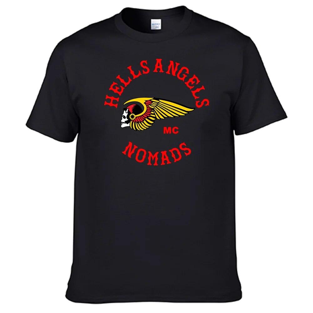 

Футболки Nomads Hells Angels унисекс, рубашка из 100% хлопка, лидер продаж N23