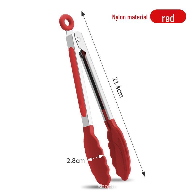 High-Temperature Resistant 430 Stainless Steel Anti-Scald BBQ Tongs for Outdoor and Kitchen Use