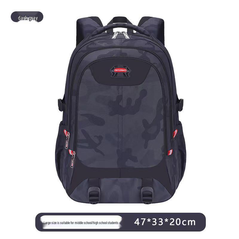 Camouflage Schoolbag: Ergonomic Backpack with Multi-Compartments for Students and Adults