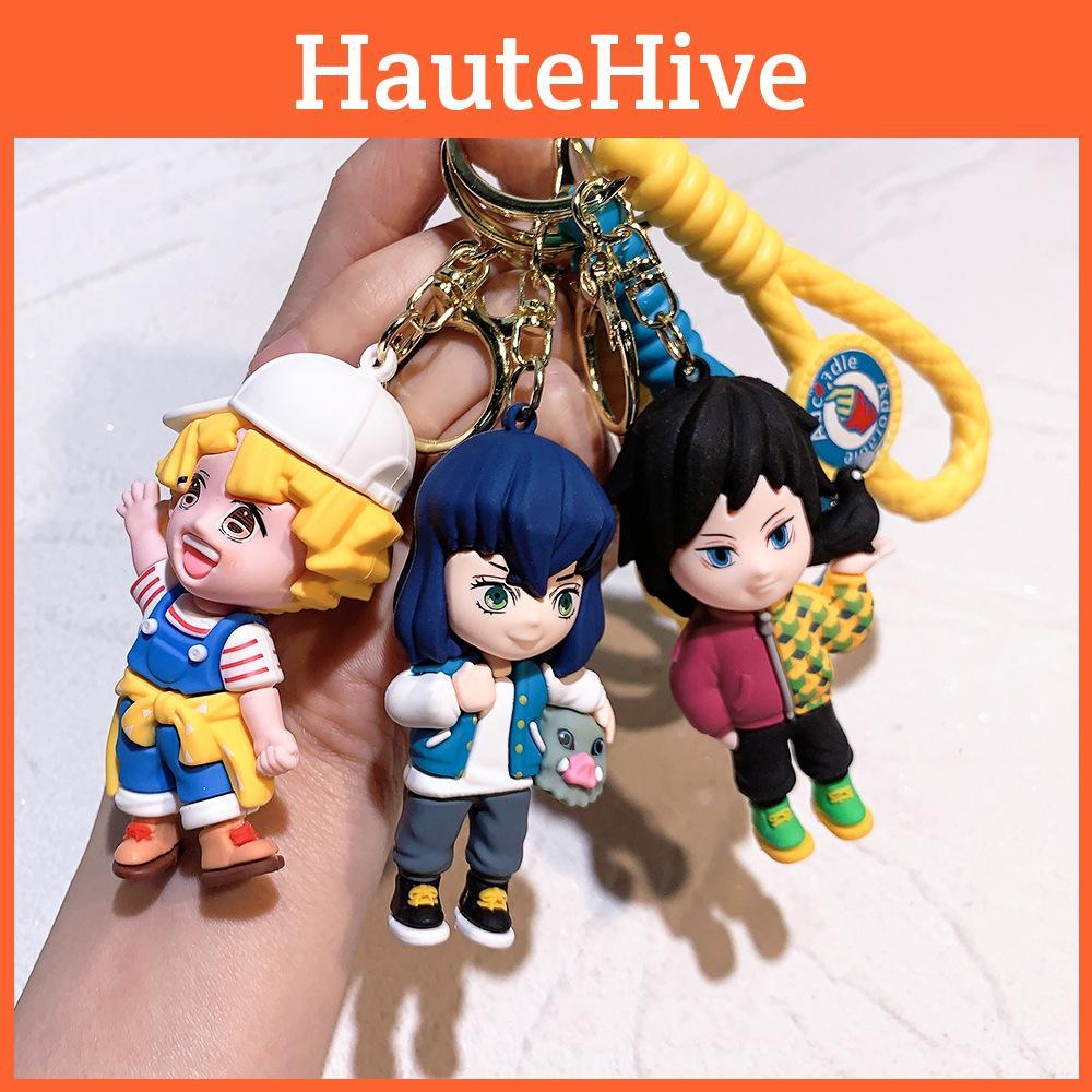 Charming Kimetsu No Yaiba Character Keychains Cute Gifts For Couples And Friends