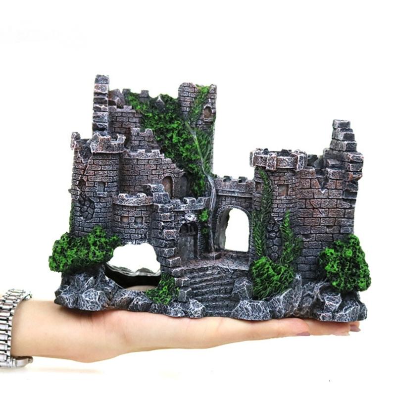 Castello per Acquario Decorazioni in Resina Decorazioni per Acquario Rifugio Castello per Pesci Nascondigli per Pesci Casa per Acqua Dolce Acqua Salata