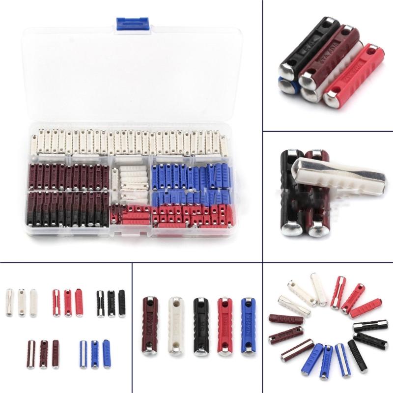 200Pcs Car Fuses European Automobile Fuses Assortment Set 5A 8A 10A 16A 25A 40A for European Car Old Style