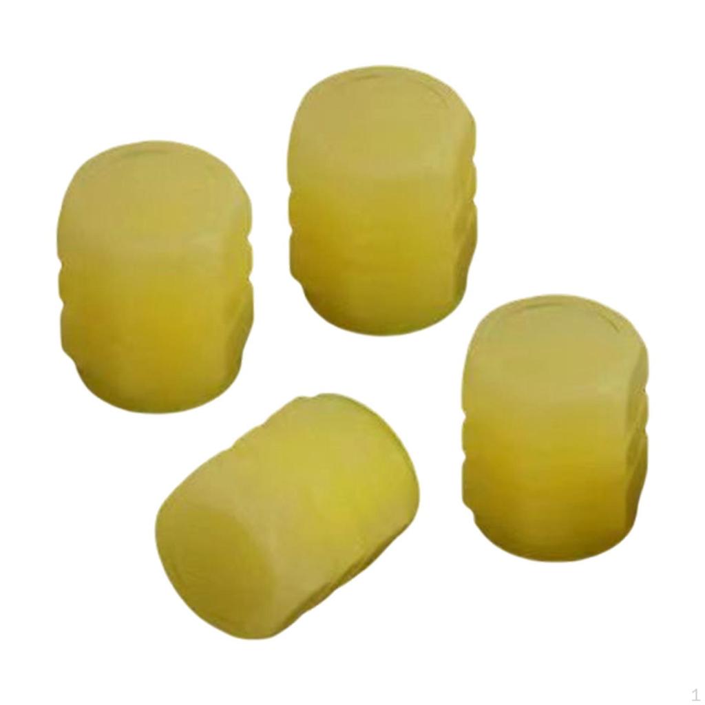 4Pcs Car Tire Valve Stem Caps Decoration Glowing Luminous Cover for Suvs Motorcycles Bike Tyre