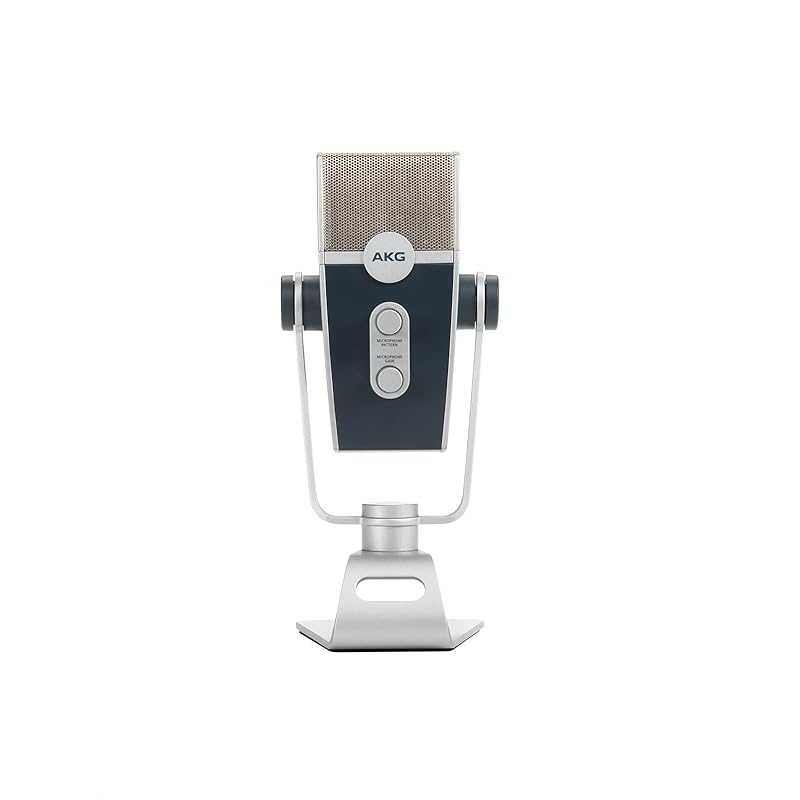 AKG LYRA C44 USB Condenser Microphone for iOS, Android, Mac, and Windows PCs, with Blucoil Pop Filter Windscreen and 3-FT USB 2.0 Type-A Extension