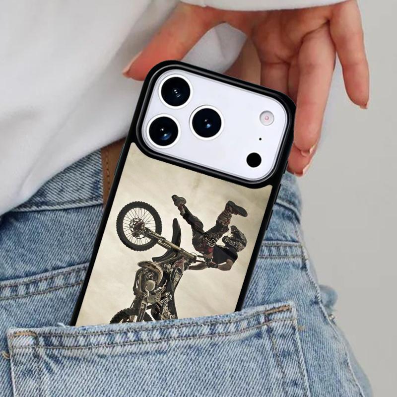 Freestyle Motocross Sport Phone Case for iPhone 16e 15 14 13 12 17 Pro Max Plus Air 17pro Cover Coque