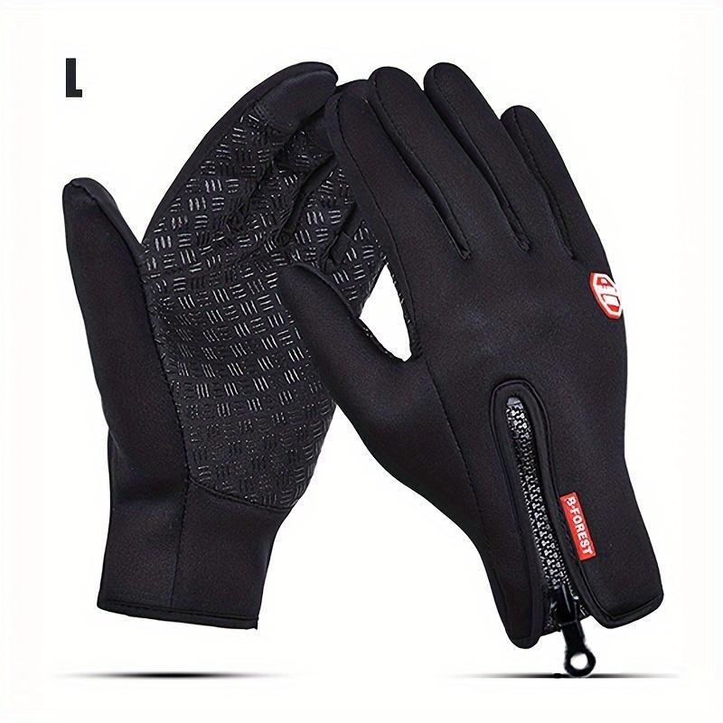 

[Velvet Touch Screen Gloves] Warm Touch Screen Windproof Gloves | Men s and Women s Plus Velvet Outdoor Autumn and Winter Sports Riding L чорний