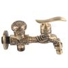 G1/2 Wall Mounted Washing Machine Faucet Brass Retro Hot Cold Water Tap Bathroom Supplies