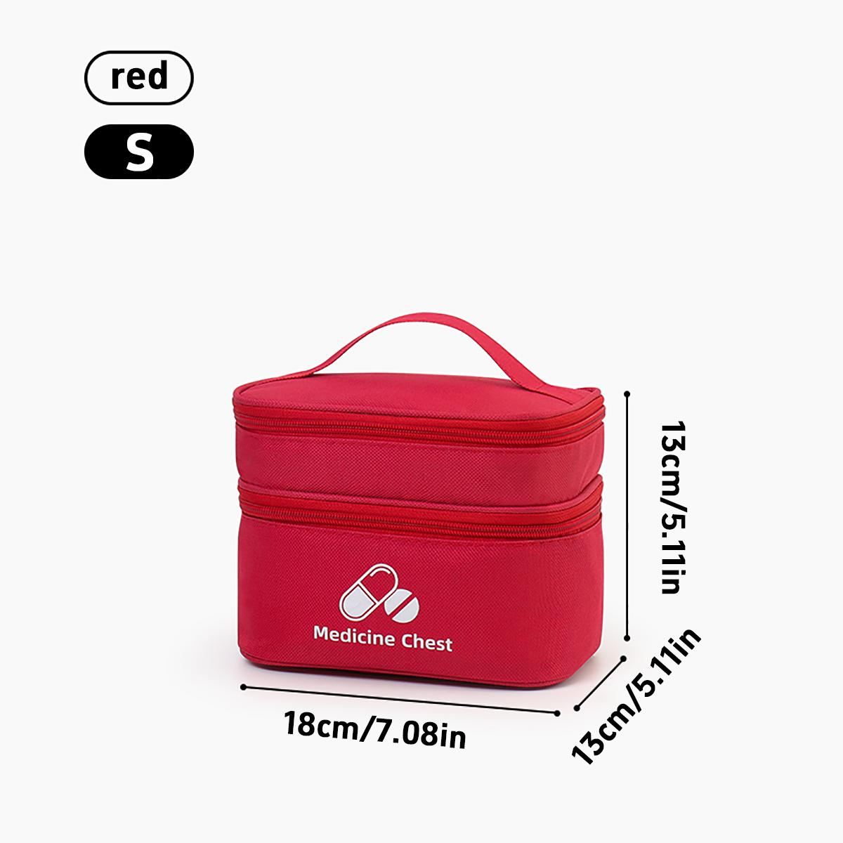 

1 шт. медицинская сумка большой вместимости, двухъярусная, набор для оказания первой помощи на открытом воздухе, портативная маленькая сумка для лекарств, НОВИНКА 2025, сумка для домашнего хранения