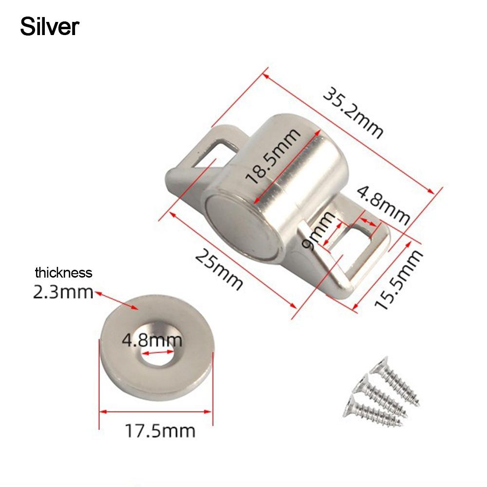 Useful Metal Magnet Cabinet Door Catch Magnetic Punch-free Drawer Latch Hardware Cupboard Closers Home Wardrobe Doors