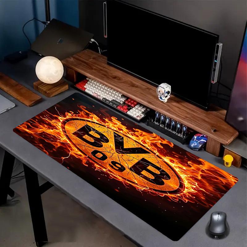Borussia Dortmund Print Mouse Pad, Anti‑Slip Desktop keyboard Mat, for PC Laptop Gaming Working Daily Use, Cool Festival Surprise Gift