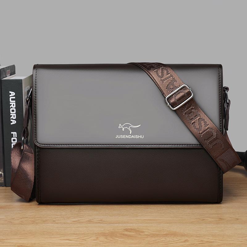 Men's Business Casual Crossbody Briefcase Backpack - Mid-range Luxury, One-Shoulder Hanging Bag, Trendy Youthful Design