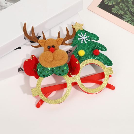 9 Pcs Christmas Party Favors Novelty Glasses Frames Christmas Headbands Santa Hat Slap Bracelets Set for Holiday Party Supplies