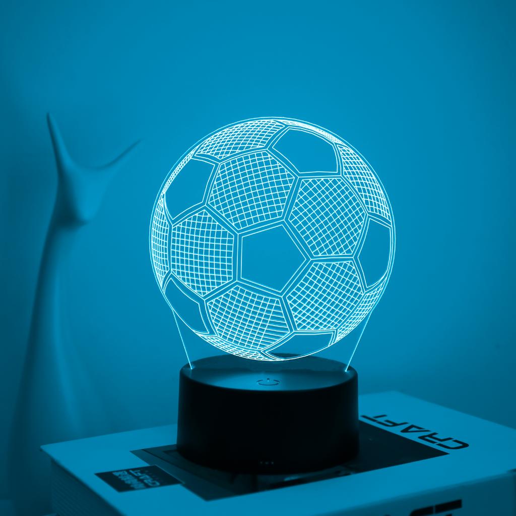 1PC modern creative football 3D night light, USB powered, suitable for decorating bedrooms, study rooms, and living rooms