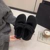 Autumn Winter Warm Cotton Grey Women Flats Comfort Round Toe Soft Sole Shoes Outdoor Short Plush Mary Jane Shoes