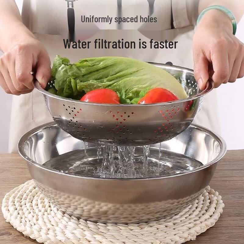 Baishide 3-Piece Drain Basin & Rice Sieve Set