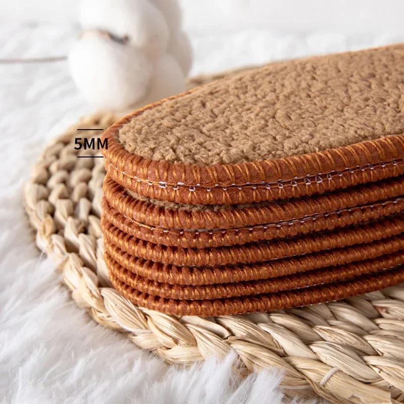 Winter-Alpaka-Wolle-Einlegesohlen, weicher Plüsch, warm, verdickter Fuß, thermische Schuheinlage für Damen und Herren, atmungsaktiv, Schneestiefel, Schuhe, Wärmekissen
