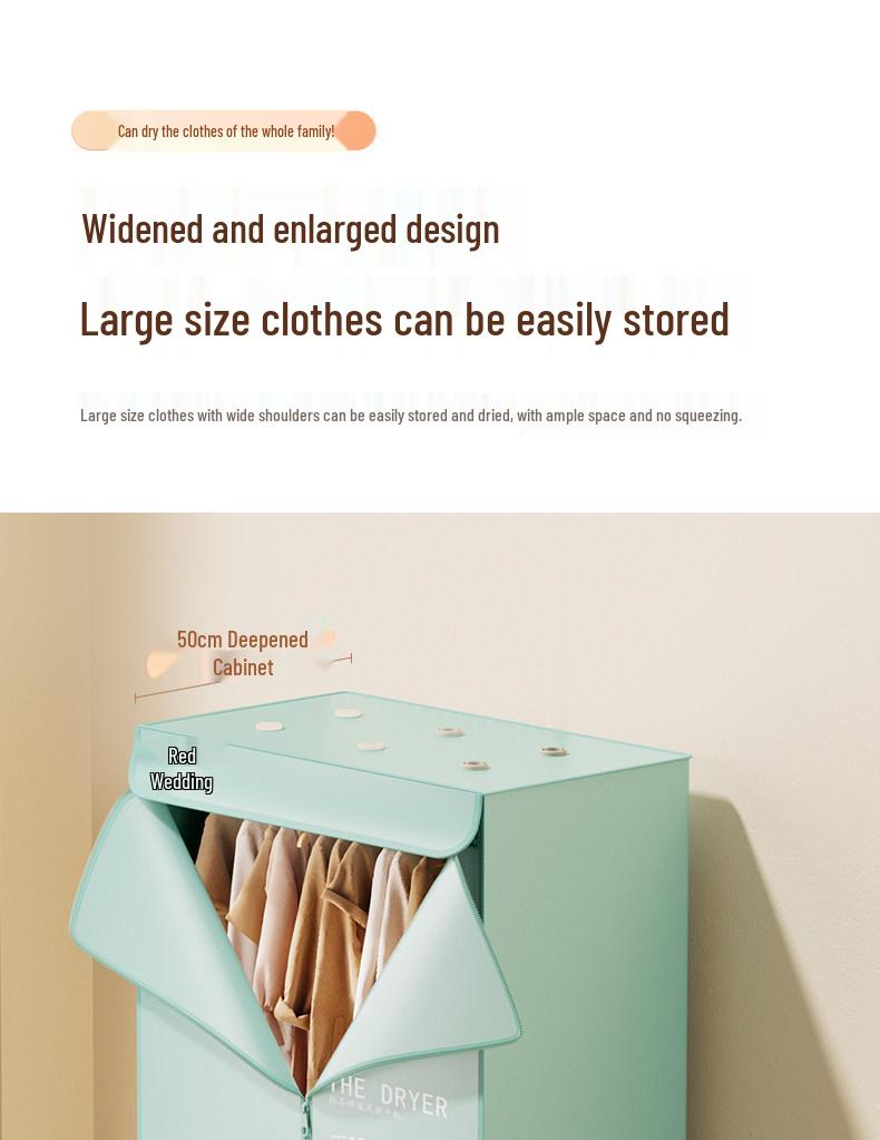 Compact Red Double Happiness Clothes Dryer: Quick-Dry, Foldable Wardrobe Air Dryer