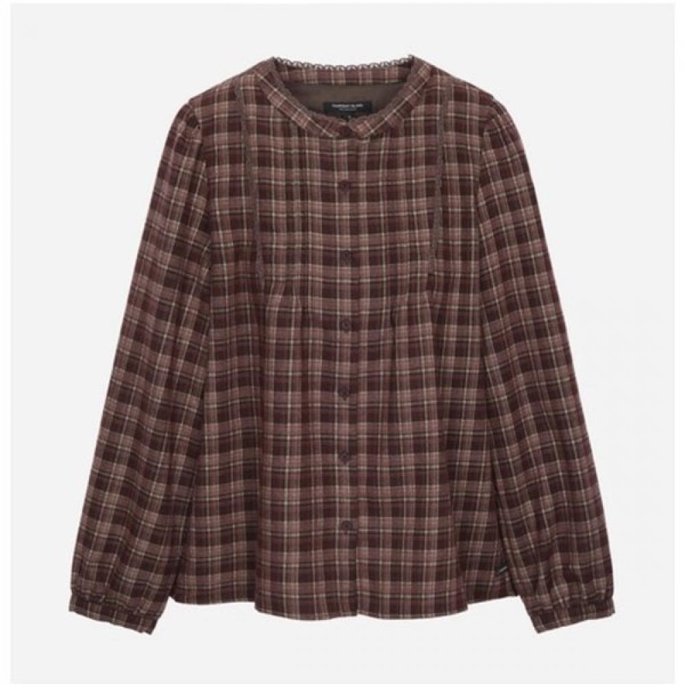 Thursday Island Caralis Check Blouse T258mbl243w brown (BR)/M