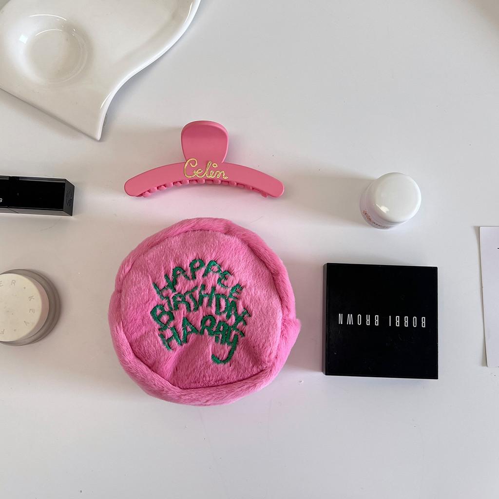 Fashionable Urban Minimalist Plush Coin Pouch For Girls Ideal For Earphones And Cosmetics