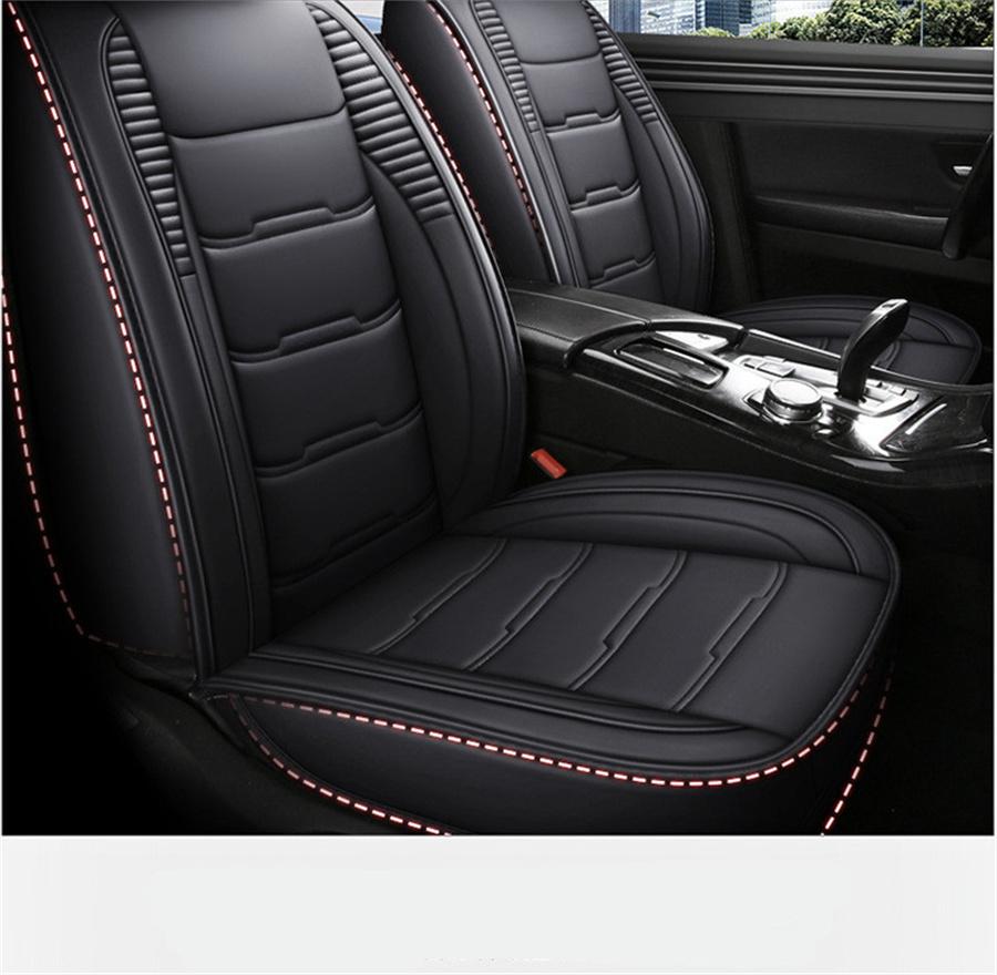 Luxury PU Leather car Cushion Seat Covers Car-styling Full Front+rear Cushion 5-Seats With the Neck Lumbar Pillows