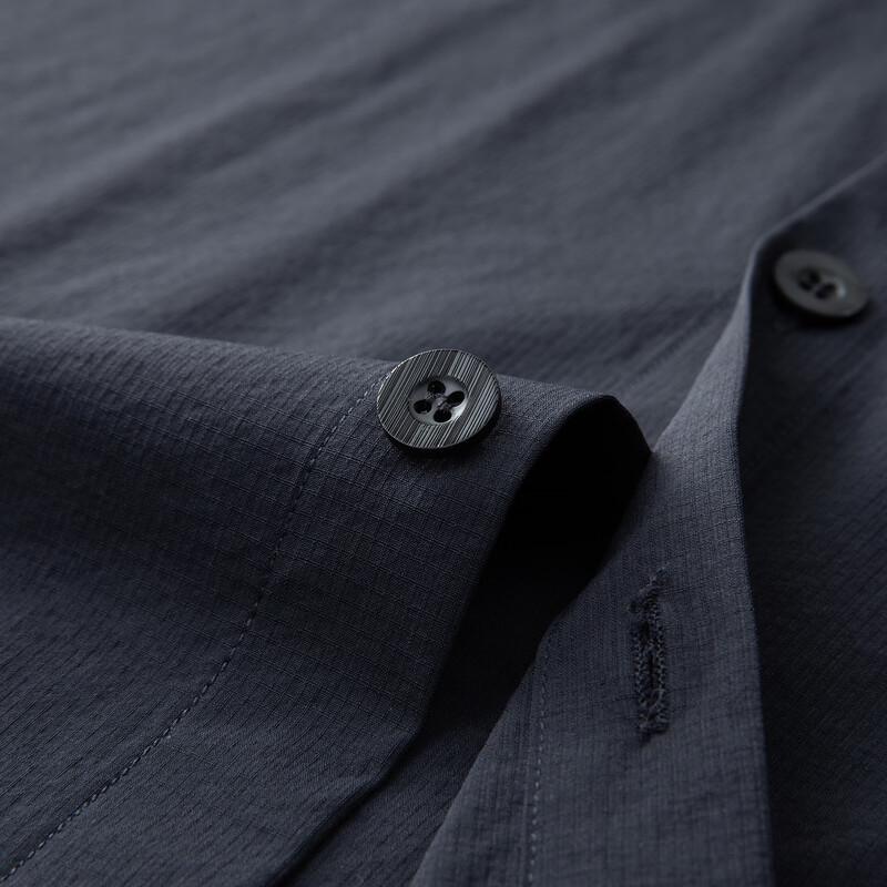 Men's Plus Size Stand-up Collar Short Sleeve Casual Shirt