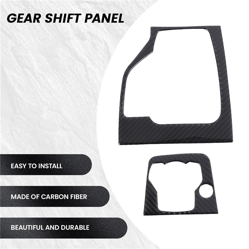 Carbon Fiber Car Gear Head Shift Knob Panel Cover Trim Sticker For Mazda 3 Axela 2014 2015 2016 2017 Accessories