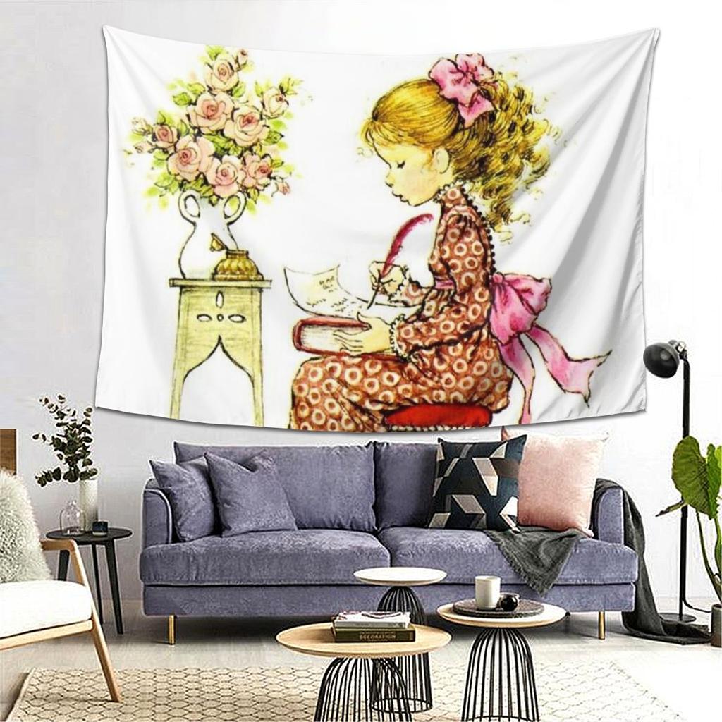Sarah Kay Swing Girl Tapestry Decor Art Aesthetic Tapestries for Living Room Bedroom Home Wall Cloth Wall Hanging