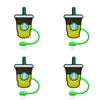 1/4Pcs BPA Free Drinking Straw Tips Cover Protectors Cap Straw Cap Durable Silicone Straw Cover