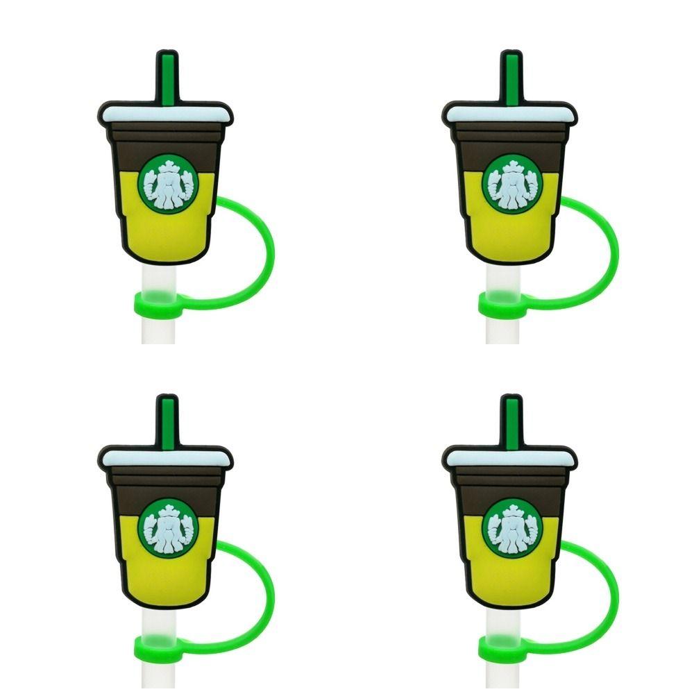 1/4Pcs BPA Free Drinking Straw Tips Cover Protectors Cap Straw Cap Durable Silicone Straw Cover