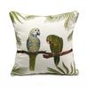 Husă de Pernă Decorativă Deluxe Broderie Papagali Plantă Designer Pernă de Sofă Pasăre Pânză Casă Pat Decorativă 45 x 45cm Vânzare la Bucată
