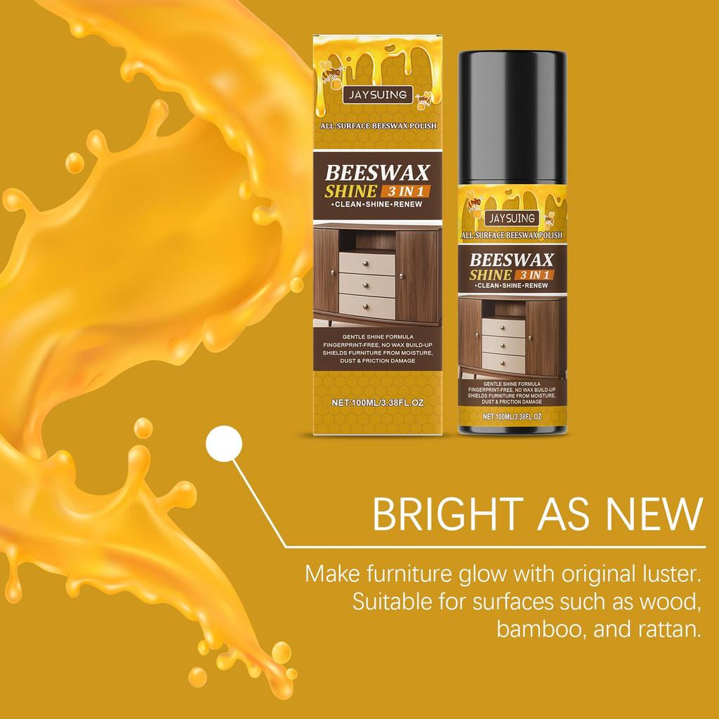 Jaysuing Beeswax Furniture Polisher /Beeswax Polishing Furniture Wood Polishing and Care Agent  Furniture Scratch Refurbishment  Furniture Care Spray
