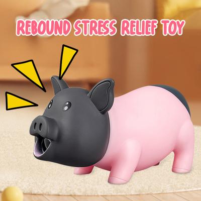 Cartoon-Schwein-Ornament Stressabbau-Spielzeug Weiches Rückprall-Quetschspielzeug Lustiger Schrei-Soundeffekt Streich-Dekompressionsspielzeug für den 1. April