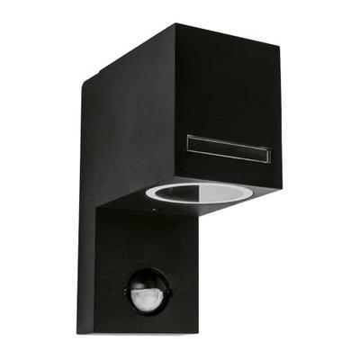Outdoor Garden Wall Lamp Black With Motion Sensor Ip44 Gu10 35W Forest S Ideus 03603