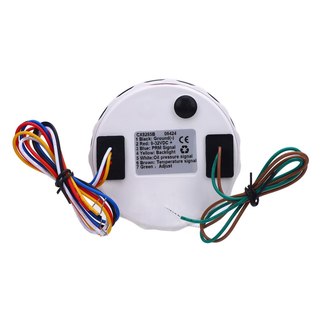 3 In 1 85mm Tachometer DC 9 To 32V 6000rpm 0 To 10bar Oil Pressure 40 To 120 Celsius  Water Temp 7 Color Backlight for