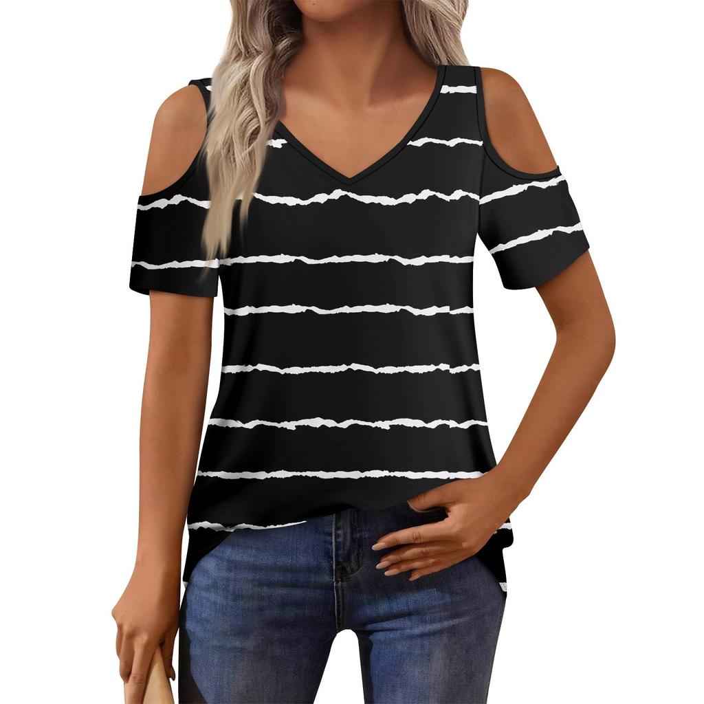 Women's T-Shirt Elegant Casual Shirt Printed Short Sleeve Summer Top Loose Fit