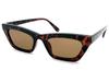 FLAT LENS FOX SUNGLASS Lens Fox Tortoiseshell X Brown [SPEED ADDICT] (Flat Sunglasses)