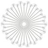 Clear Floral Head Pins - 6x38mm, Box of Diamond-Shaped Push Pins for Wedding Bouquets
