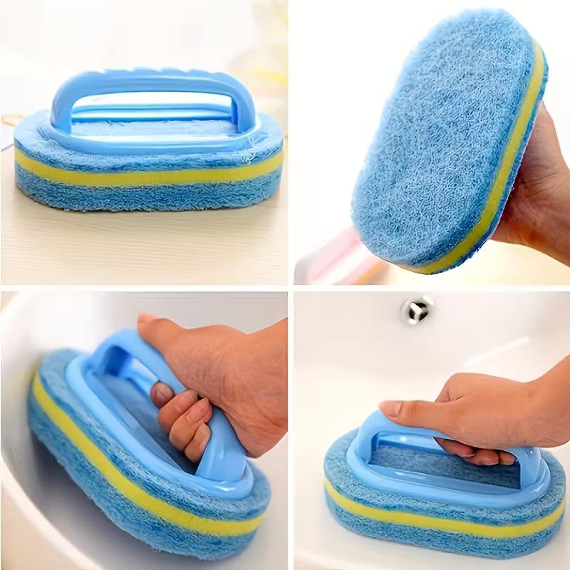 Multi-purpose Heavy-duty Cleaning Brush - Kitchen, Bathtub & Floor Scrub Sponge for Tough Stain Removal