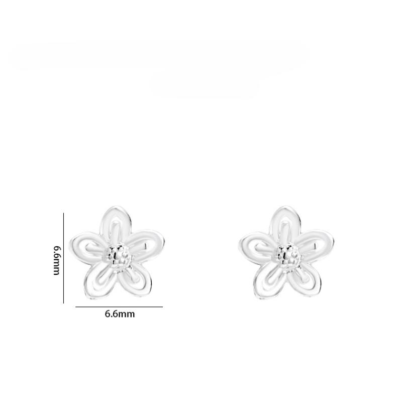 925 Sterling Silber Blume Schraube Ohrringe Stilvolle frauen Party Feine Schmuck Schöne Accessoire Geschenk