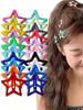 10 Stück Damen Stern Haarspangen Bunte Schnapp Kaviar Haarspangen Anti-Rutsch Haarspangen Metall Niedliche Haarspangen Stern Haar Accessoires Damen