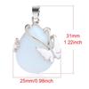 Vintage Wire Wrap Butterfly Gemstone Rose Quartz Amethyst Opalite Healing Crystal Pendant Necklace