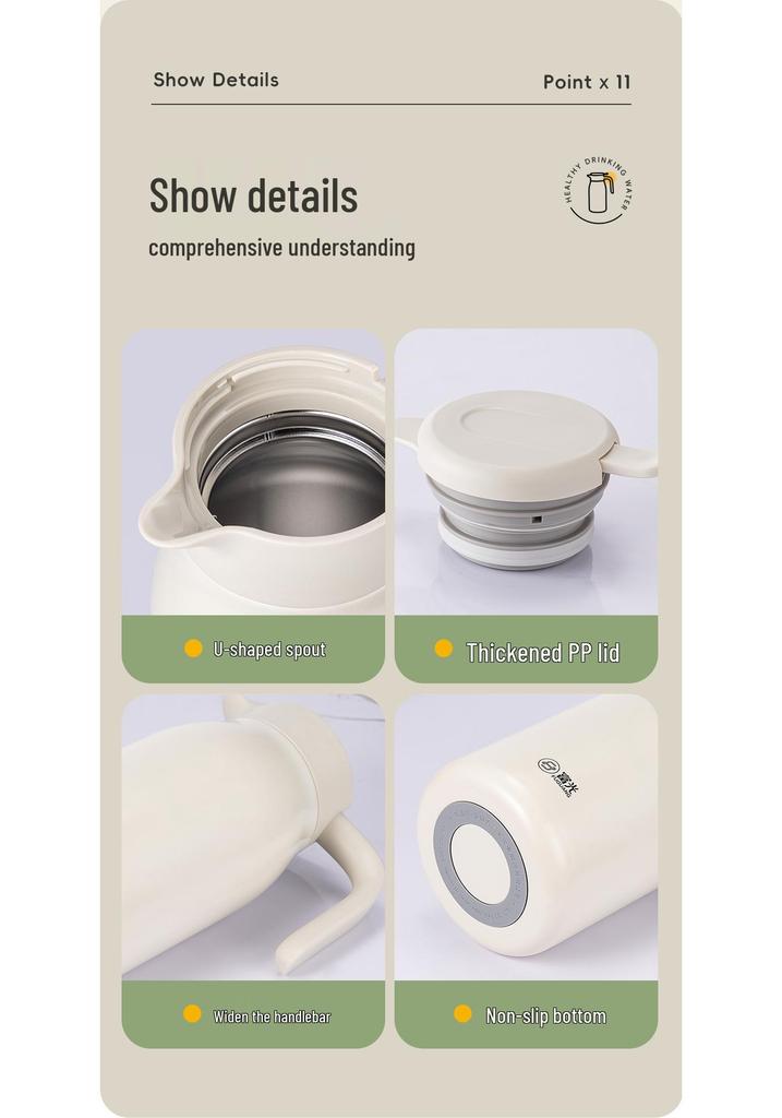 Fuguang 304 Stainless Steel Large Capacity Thermos for Home and Dormitory