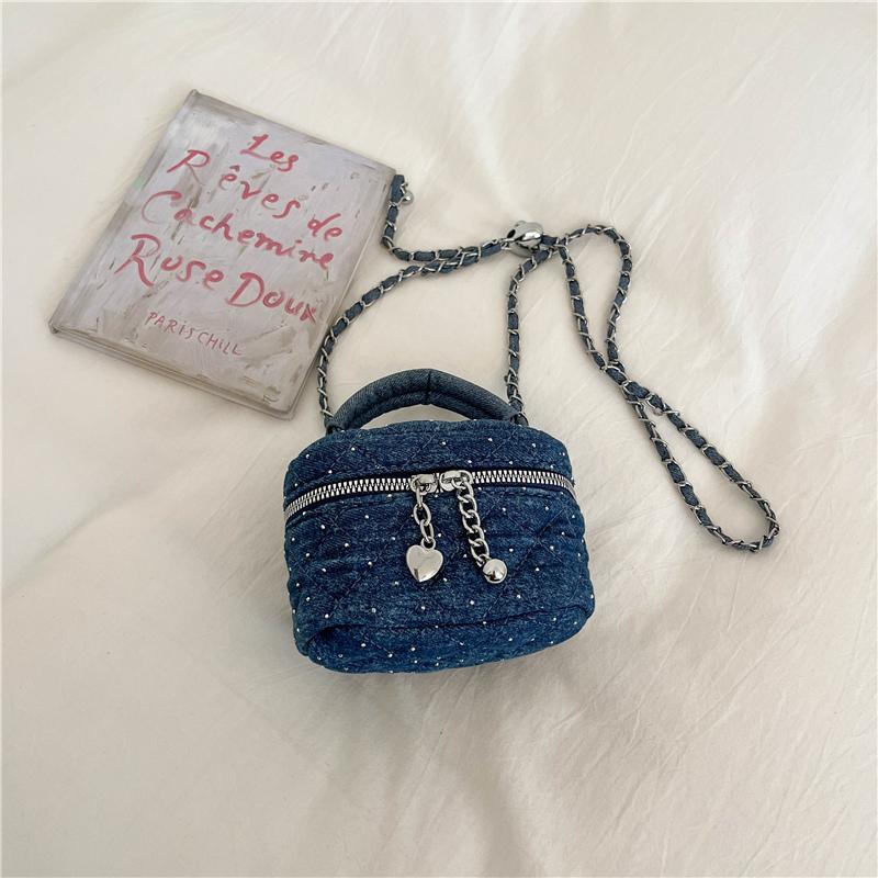 Fashion Quilted Shoulder Bag Ladies Power Bank Bag Fashion Lipstick Pack Trend Mini Box Crossbody Bag Zipper Purse Flap Handbag