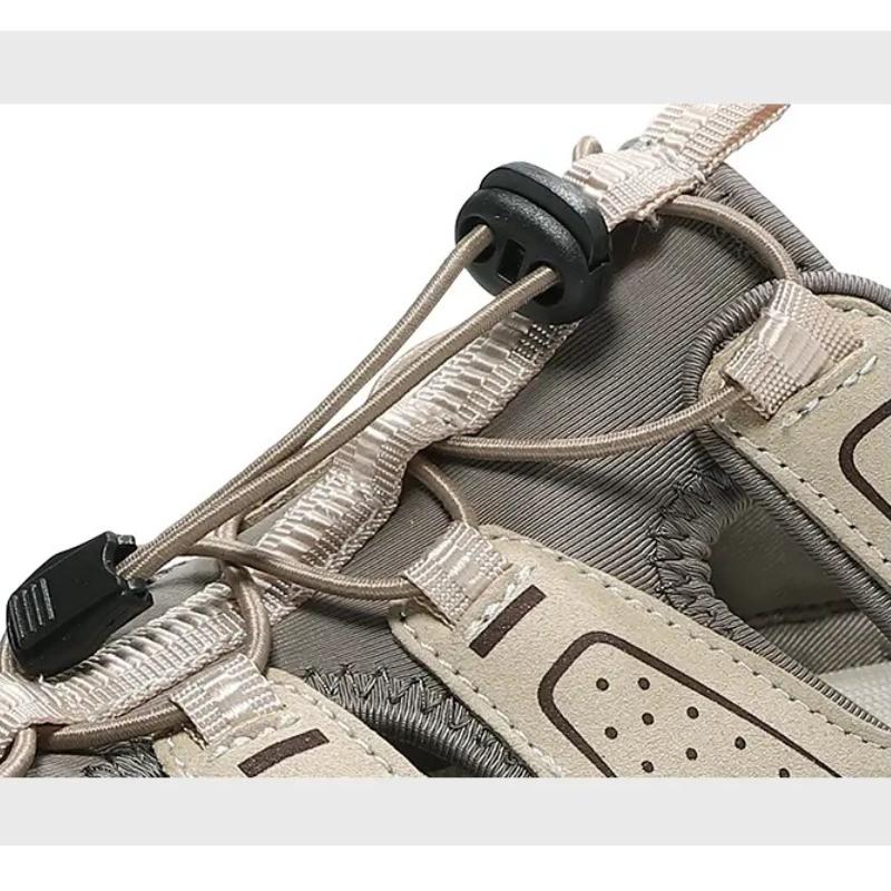 Mens Leather Beach Sandals Quick Dry Water Shoes Non Slip Summer Outdoor Walking Flip Flop Cool Casual Sandalias Man Beach Flats