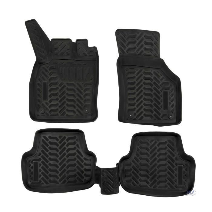 Tapis De Sol En Caoutchouc - J&J AUTOMOTIVE - Volkswagen Golf 7 - 3D - Antidérapant - Sur Mesure