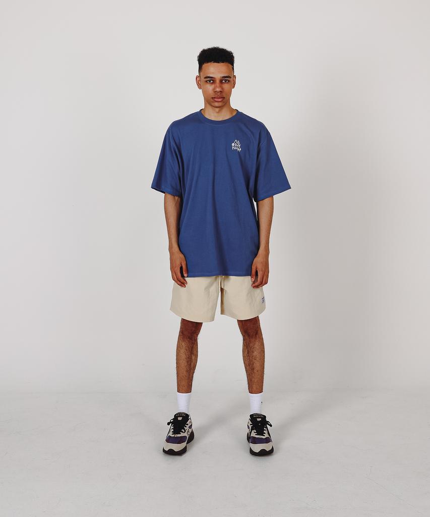 ALL DAY HOOPS Hoop S2 Logo Short Sleeve T-Shirt Blue